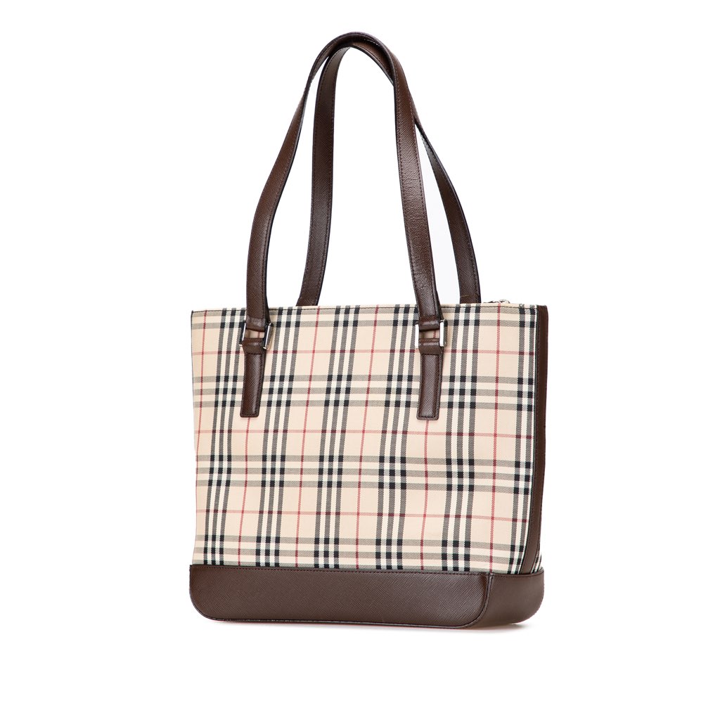 Burberry House Check Canvas Tote - Back view