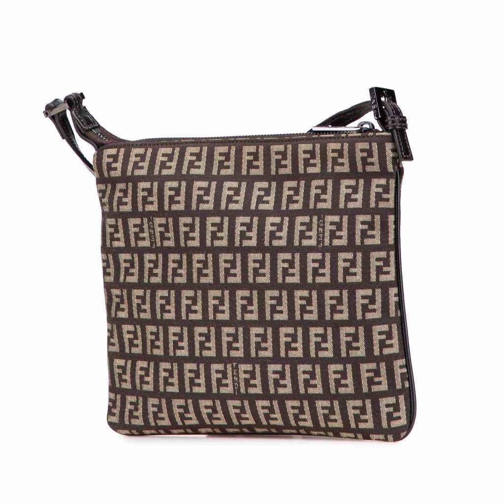Fendi Zucchino Canvas Crossbody - Back view