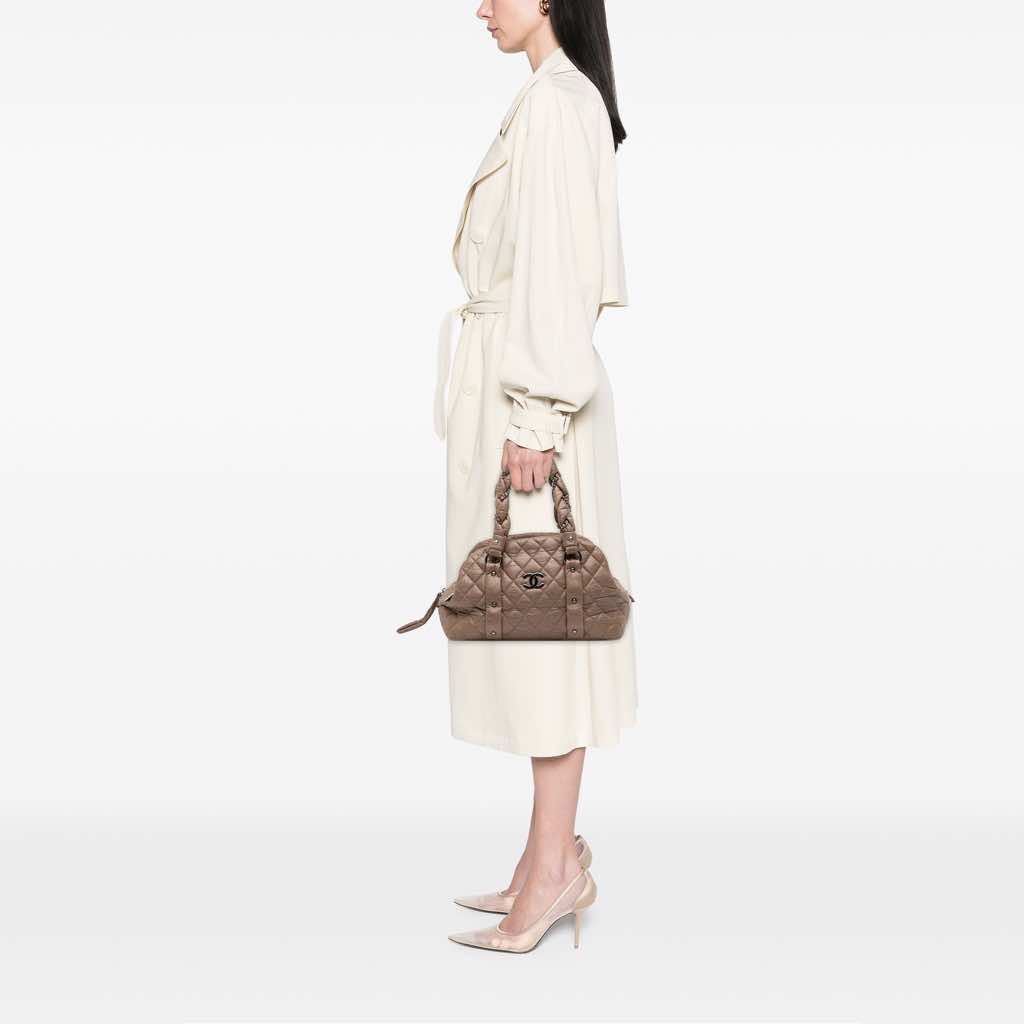 Chanel Distressed Lambskin Lady Braid Bowler Bag - Image 15