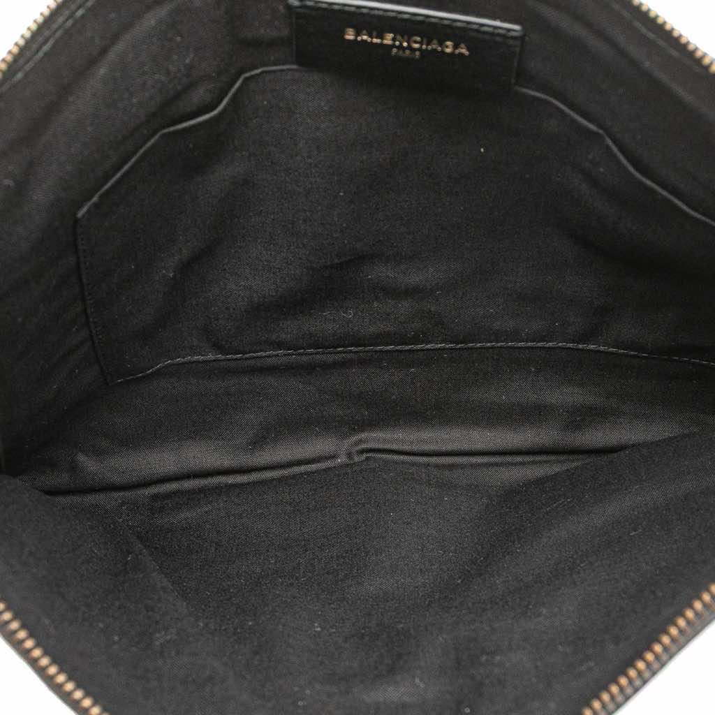 Balenciaga Lambskin Motocross Classic Graffiti Zip Around Flat Clutch - 4