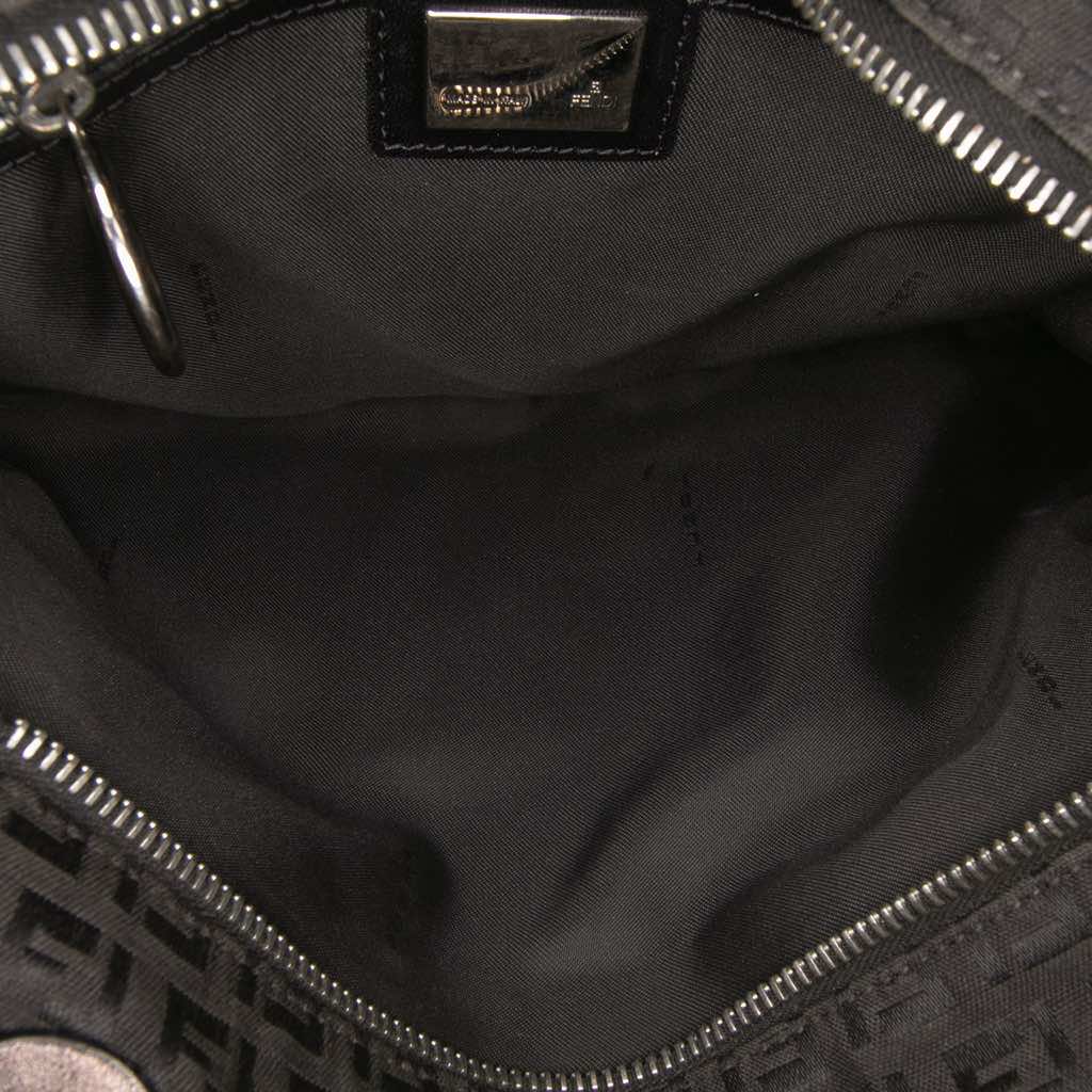 Fendi Zucchino Zebra Print Canvas Diavolo Trapezio Handbag - 4