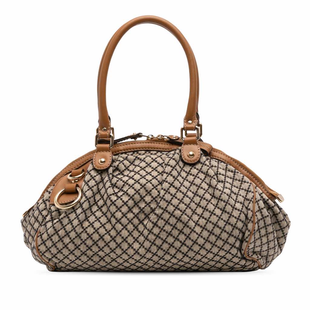 Gucci Diamante Canvas Sukey Satchel