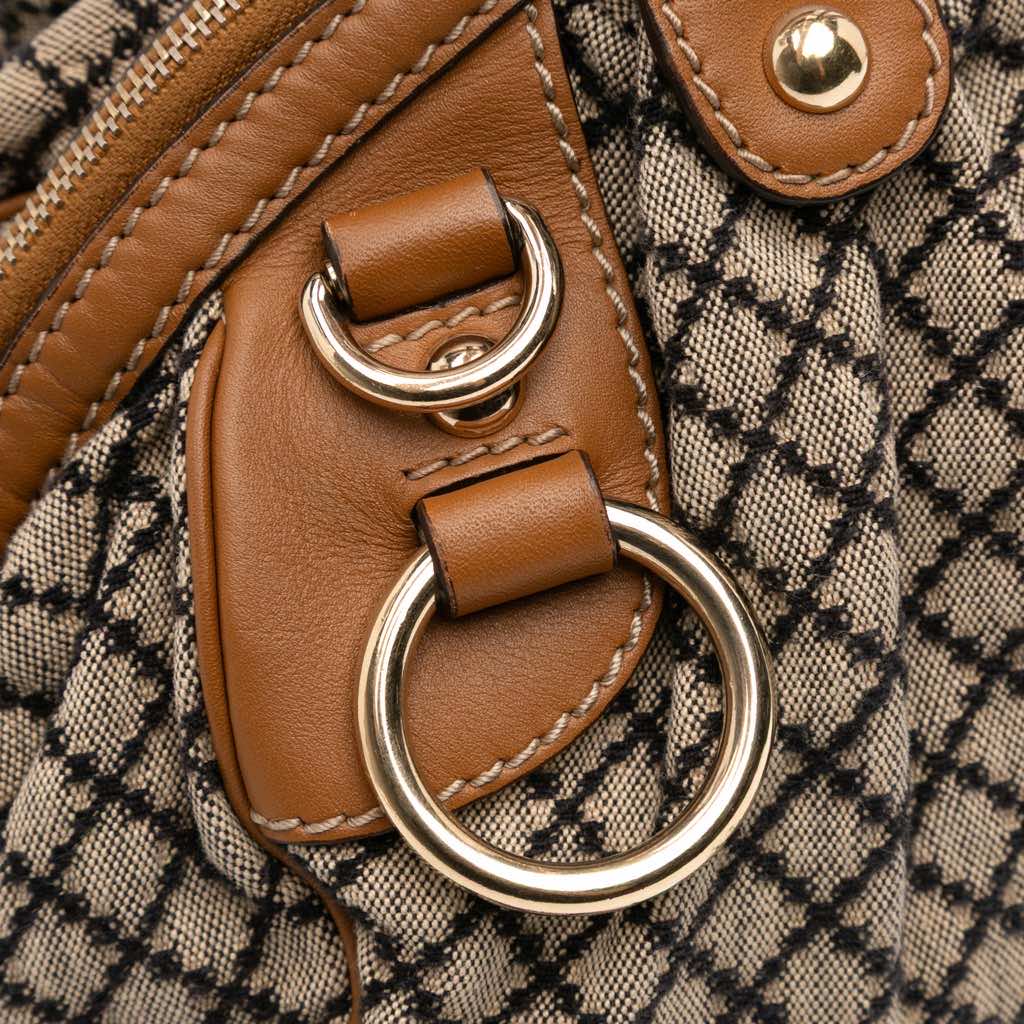 Gucci Diamante Canvas Sukey Satchel - Image 11