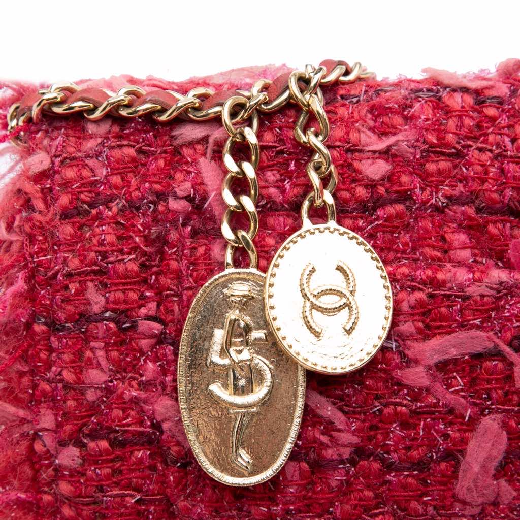 Chanel CC Tweed Wallet On Chain - Image 10