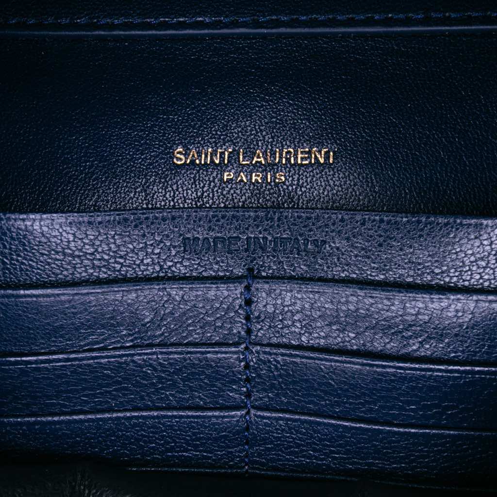 Saint Laurent Quilted Diamond Lambskin Becky Wallet on Chain - Detail 1