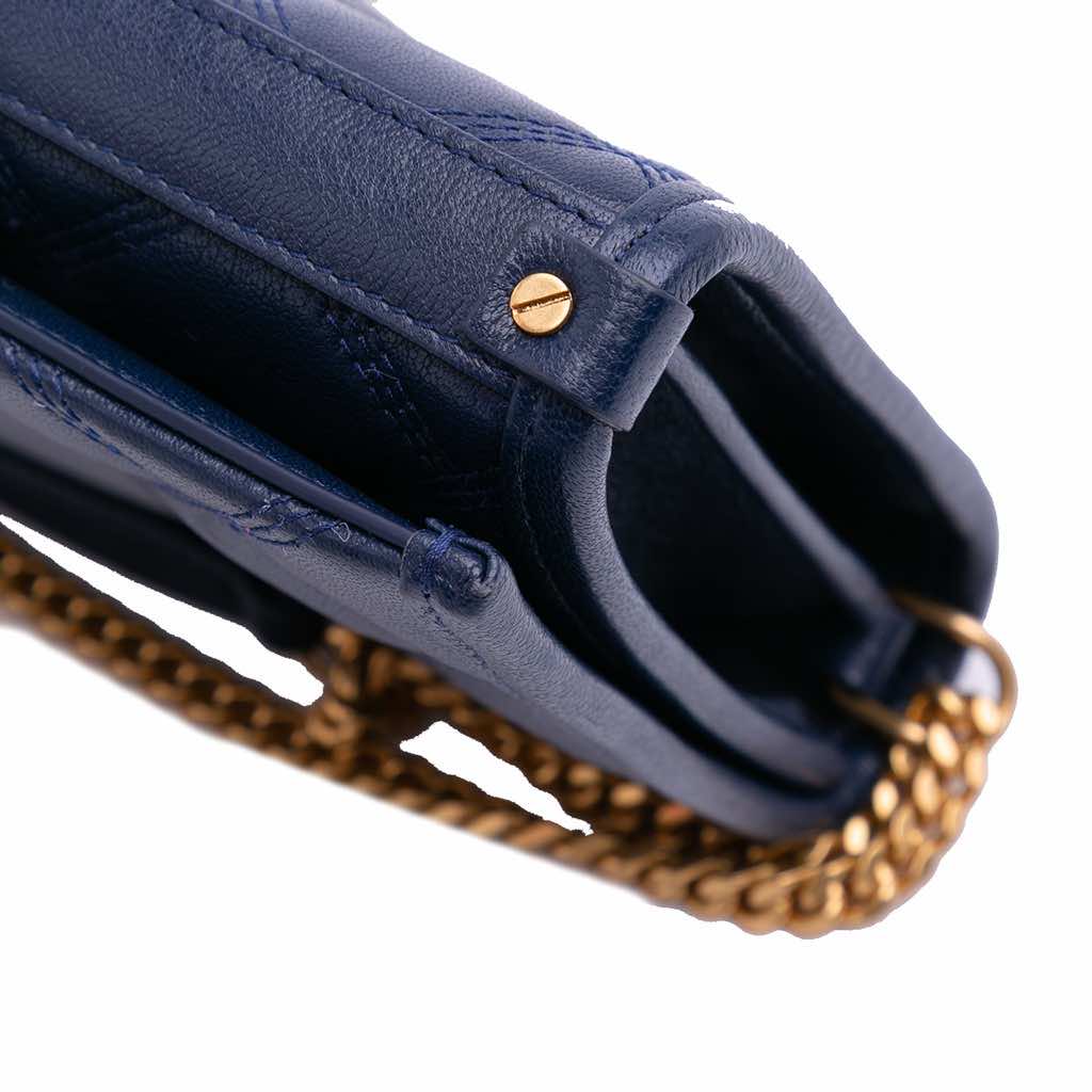 Saint Laurent Quilted Diamond Lambskin Becky Wallet on Chain - Image 10