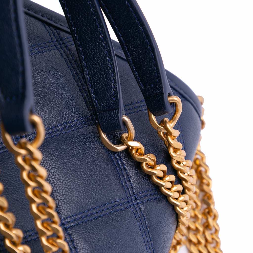 Saint Laurent Quilted Diamond Lambskin Becky Wallet on Chain - Image 12