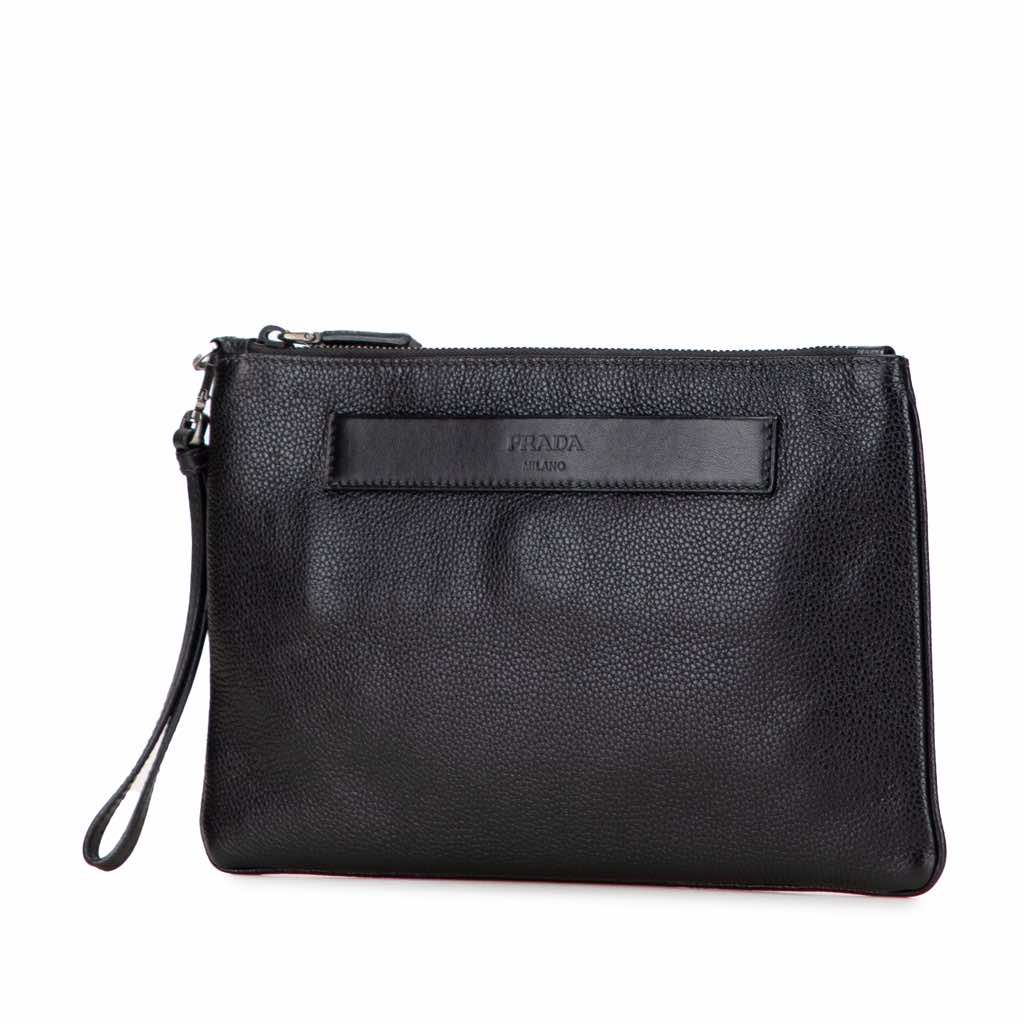 Prada Vitello Daino Wristlet Clutch - 2