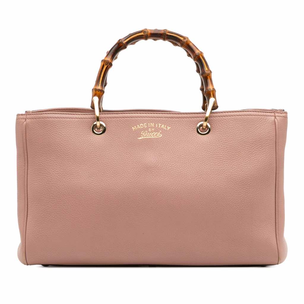 Gucci Medium Calfskin Bamboo Shopper Satchel