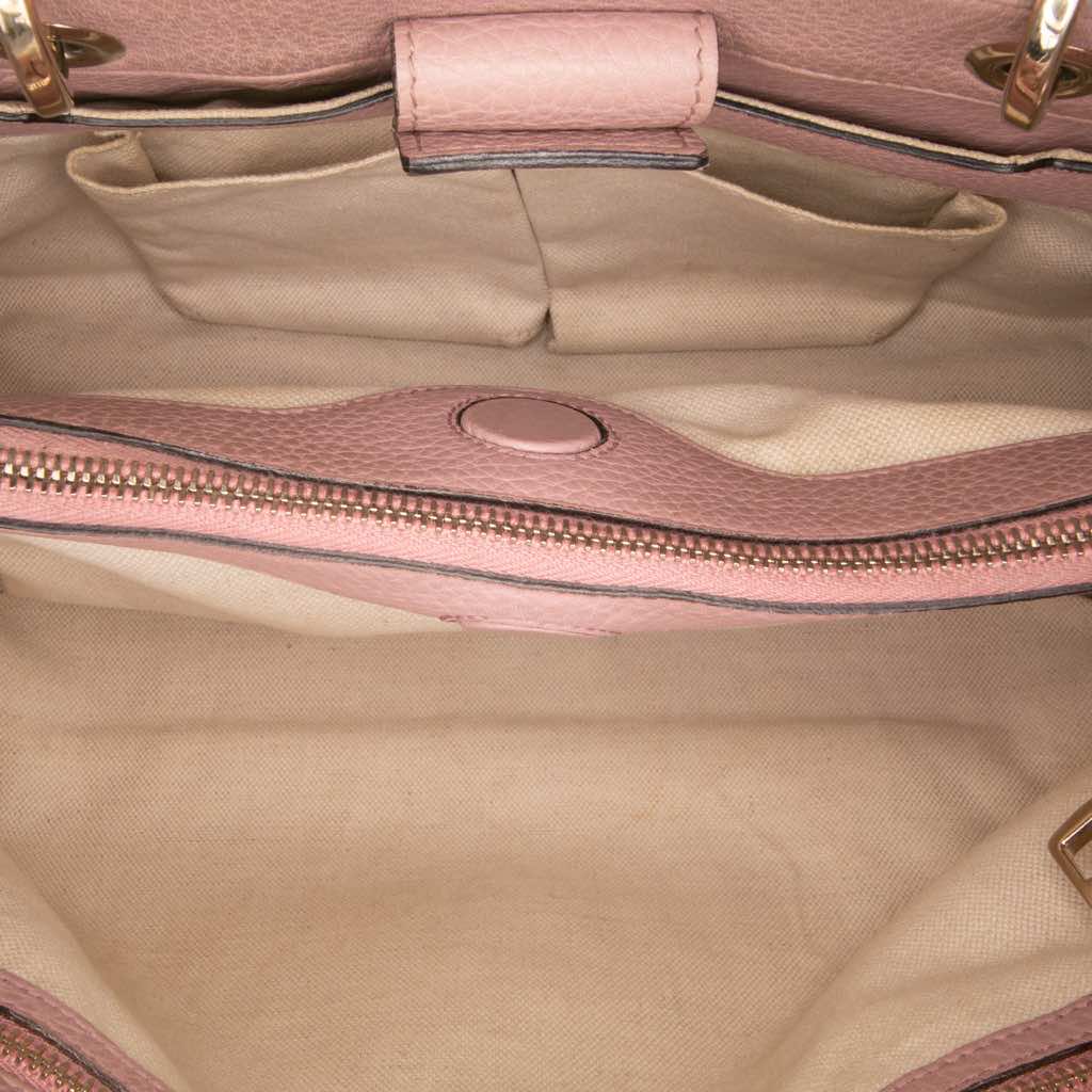 Gucci Medium Calfskin Bamboo Shopper Satchel - 4