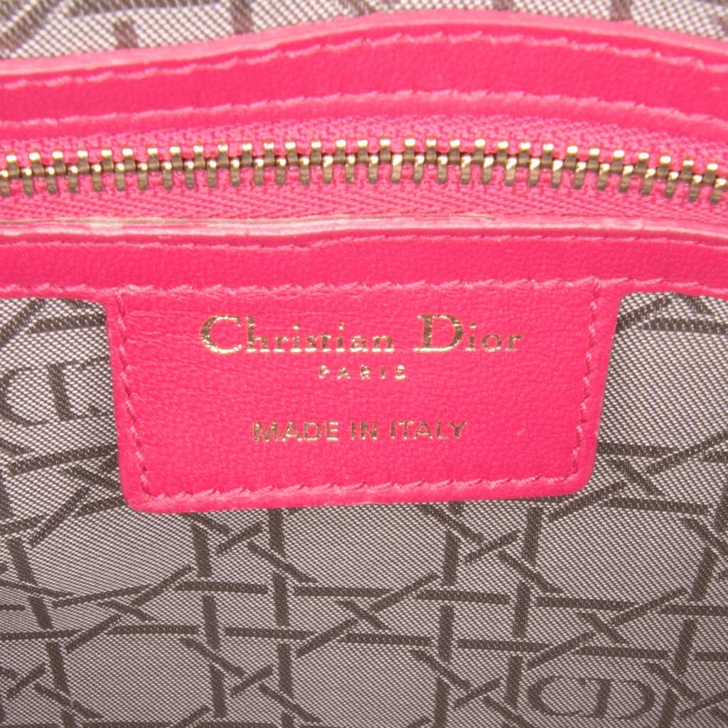 Dior Large Lambskin Cannage Lady Dior - Side view