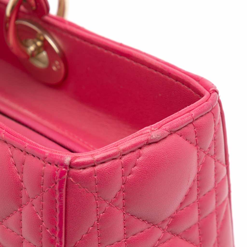 Dior Large Lambskin Cannage Lady Dior - Image 11