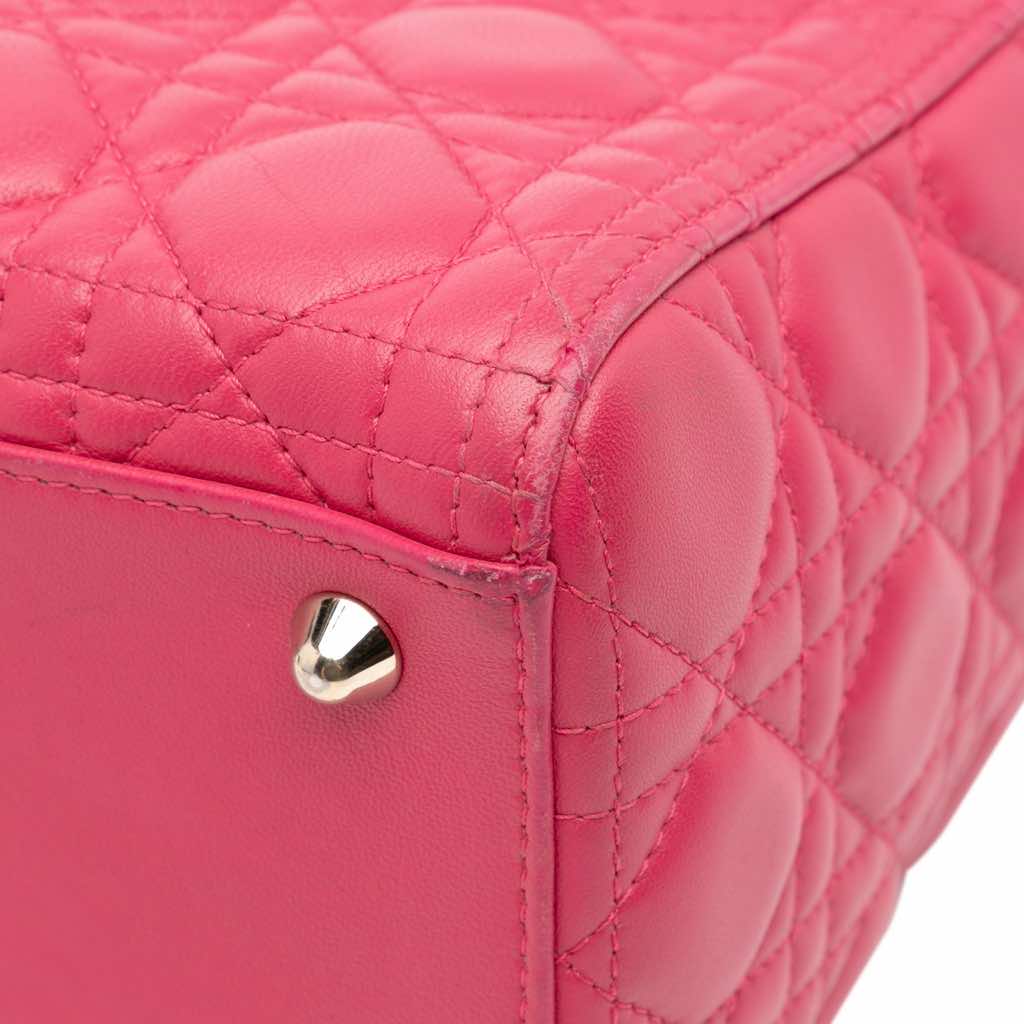 Dior Large Lambskin Cannage Lady Dior - Image 12