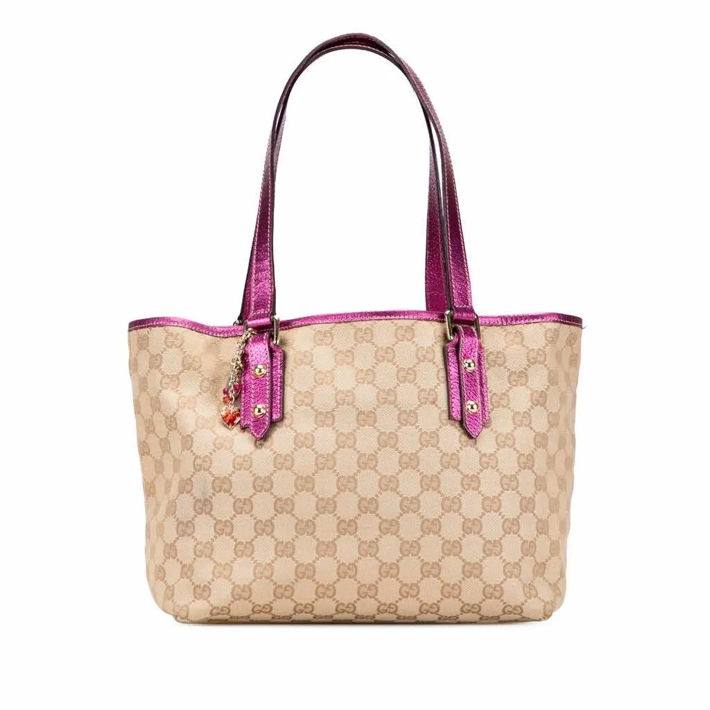 Gucci GG Canvas Jolicoeur Tote Brown Canvas Good - Front View