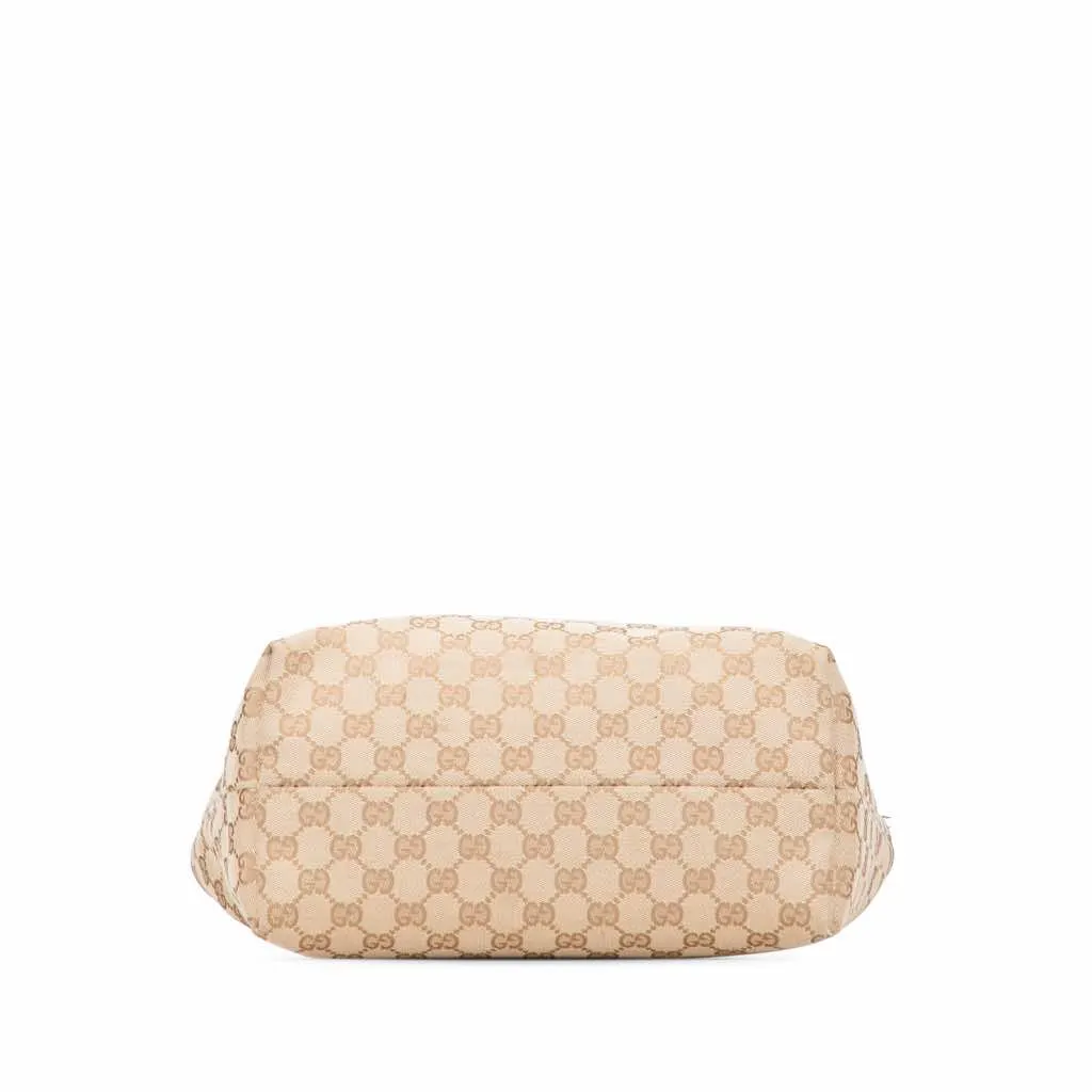 Gucci GG Canvas Jolicoeur Tote Brown Canvas Good - Inside View