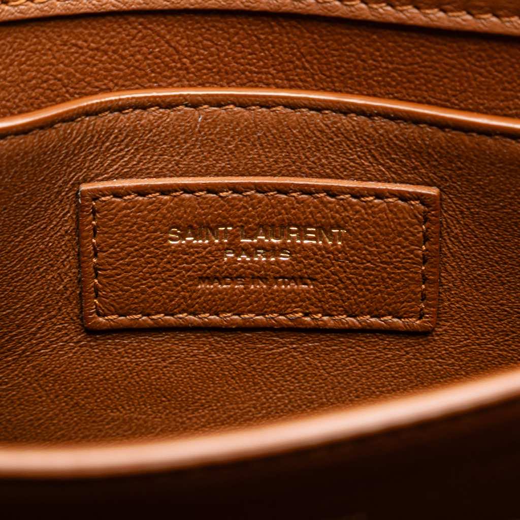 Saint Laurent Mini Raffia Monogram Cassandra Top Handle Bag - 5