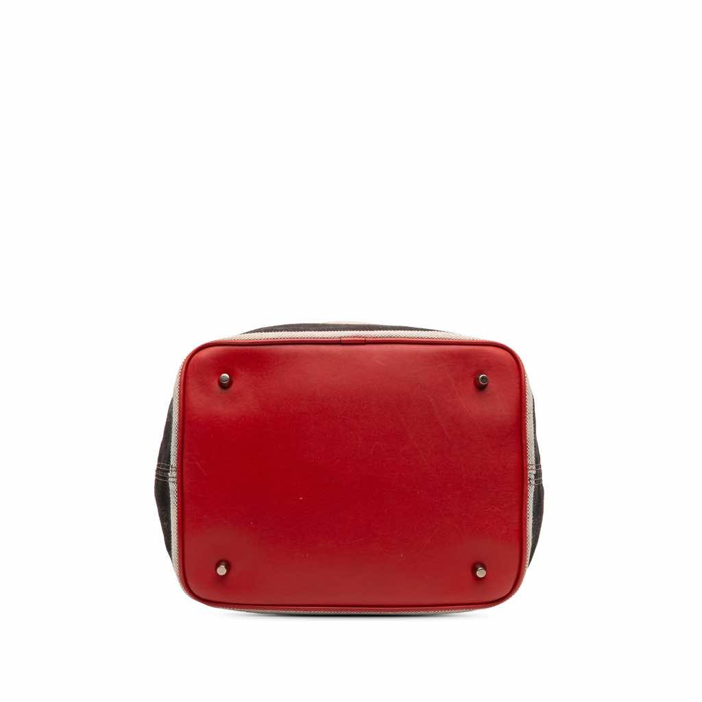 Burberry Medium Mega Check Canvas Ashby Bucket Bag - 3