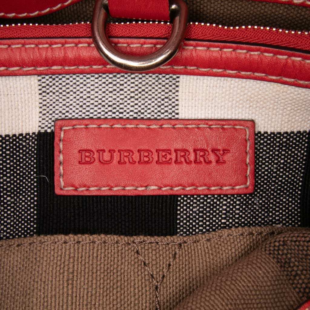 Burberry Medium Mega Check Canvas Ashby Bucket Bag - 5