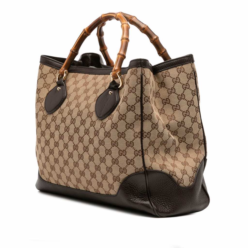 Gucci Medium GG Canvas Bamboo Diana Tote - 2