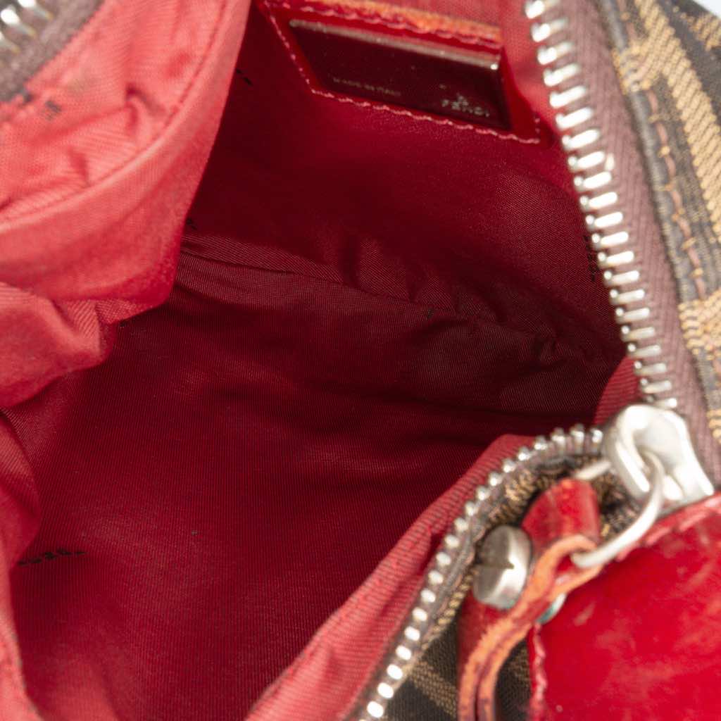 Fendi Zucca Canvas Studded Oyster Hobo - 4