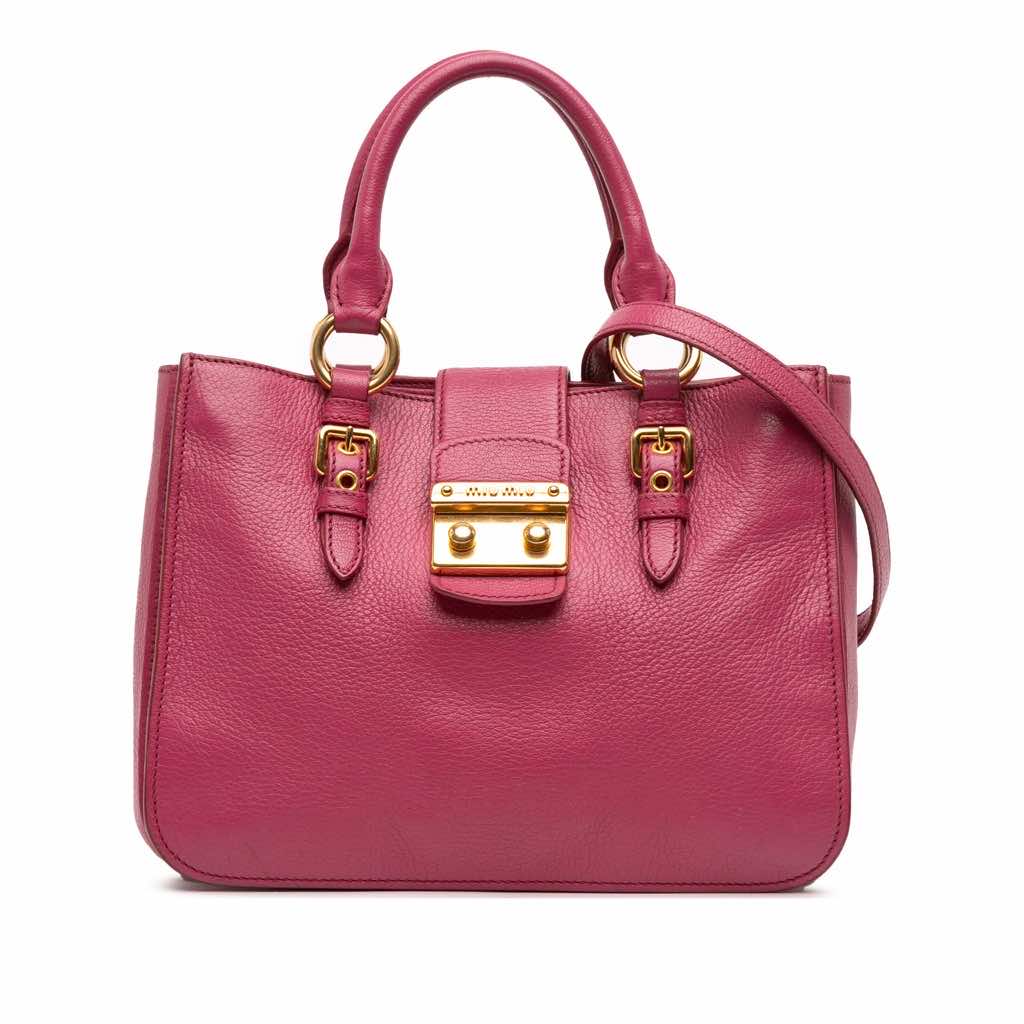 Miu Miu Goatskin Madras Satchel