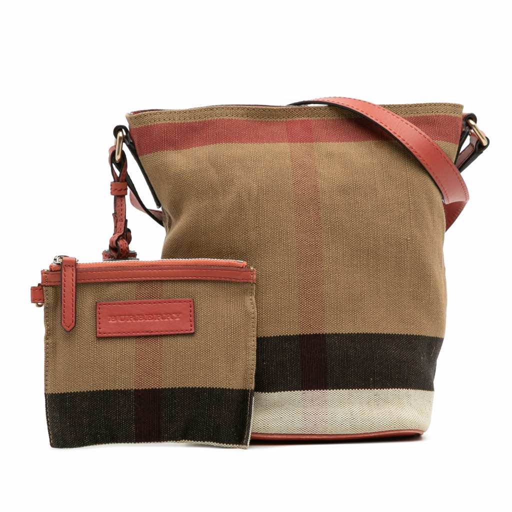 Burberry Mini Mega Check Canvas Ashby Tassel Bucket Bag - Image 15