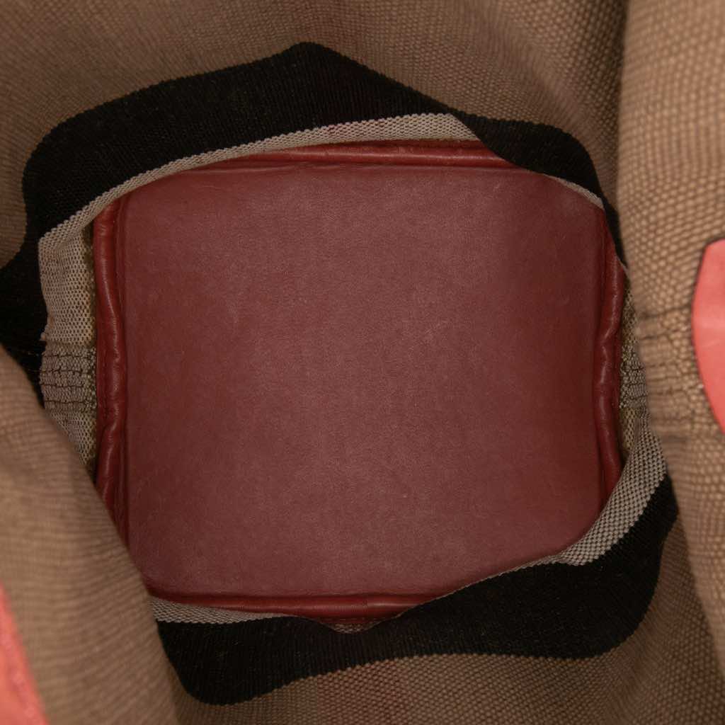 Burberry Mini Mega Check Canvas Ashby Tassel Bucket Bag - Side view