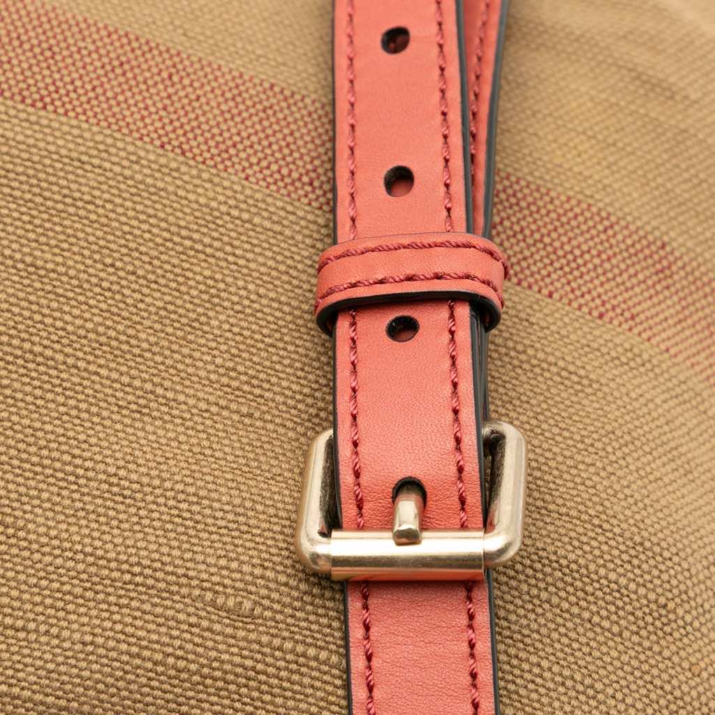 Burberry Mini Mega Check Canvas Ashby Tassel Bucket Bag - Image 12