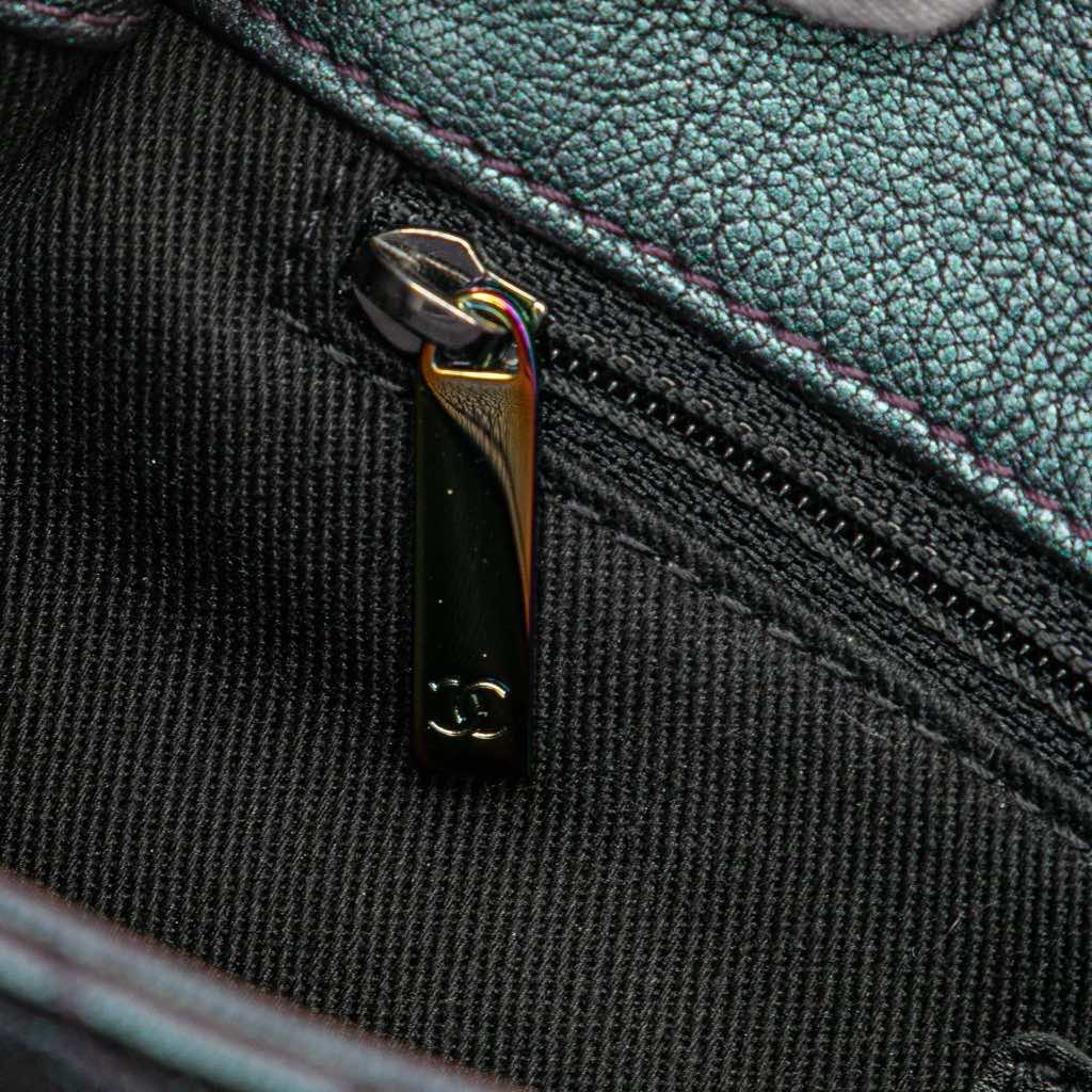 Chanel Small Iridescent Goatskin Double Carry Waist Chain Flap - Detail 1