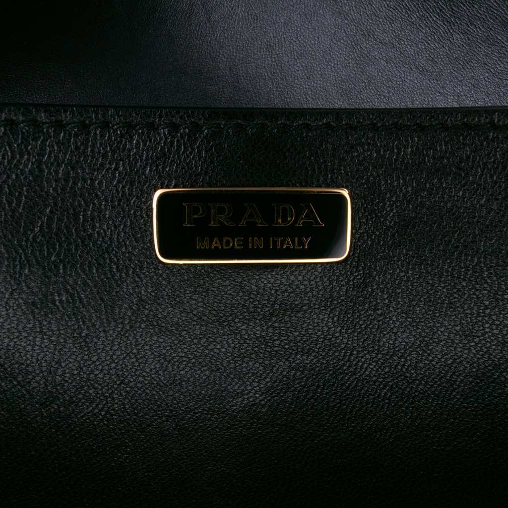 Prada City Calf Trimmed Velvet Leopard Print Cahier Crossbody - 5