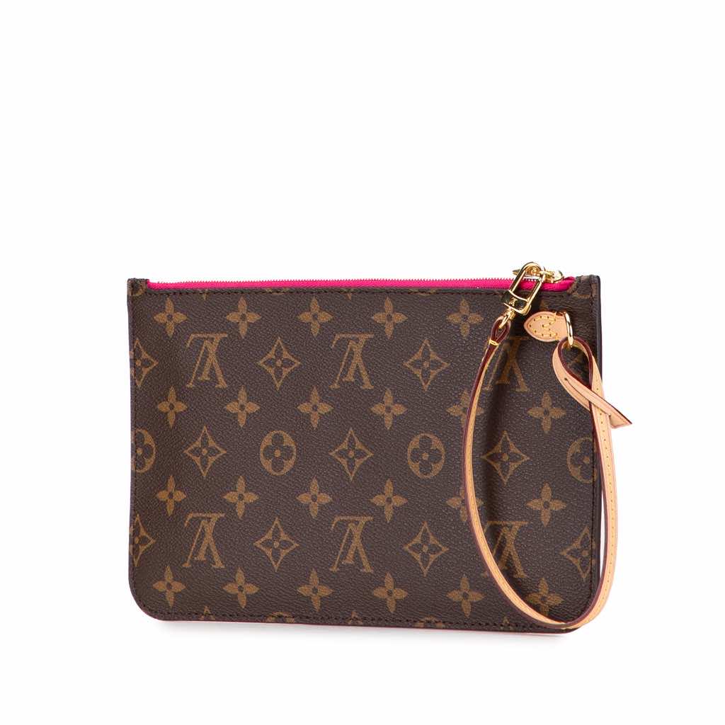 Louis Vuitton Monogram Neverfull Pouch - Back view