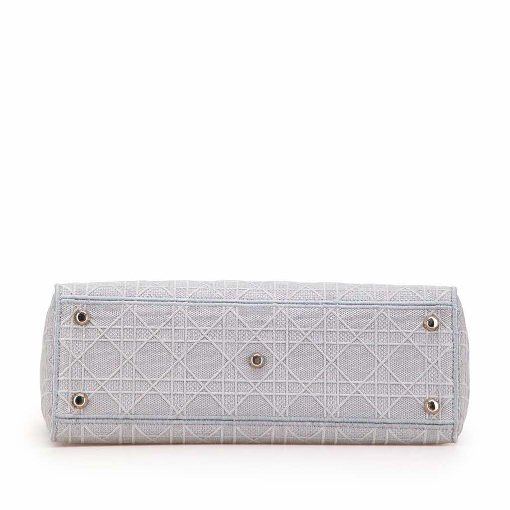Dior Large Canvas Embroidered Cannage Lady D Lite - 3