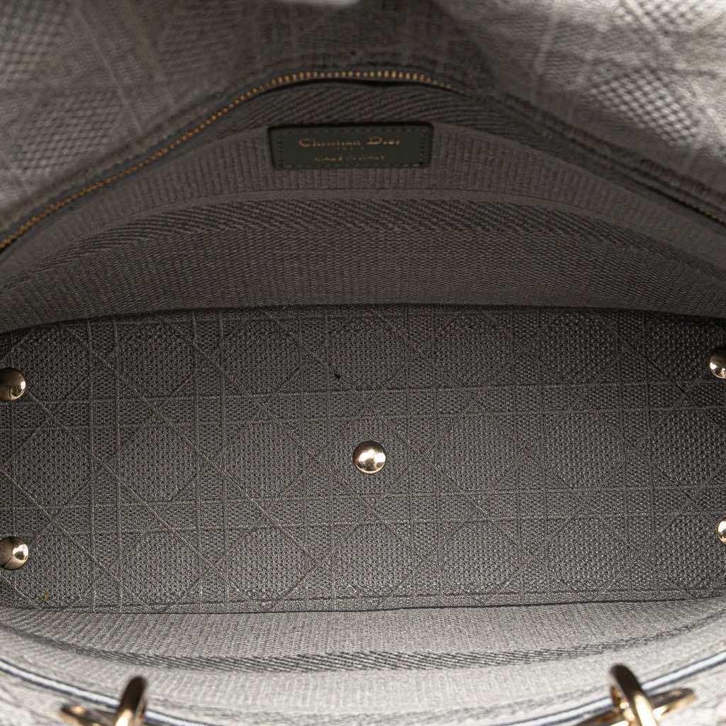 Dior Large Canvas Embroidered Cannage Lady D Lite - 4