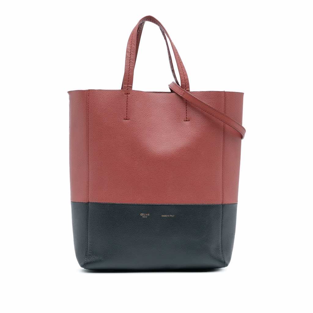 Celine Small Bicolor Leather Vertical Cabas