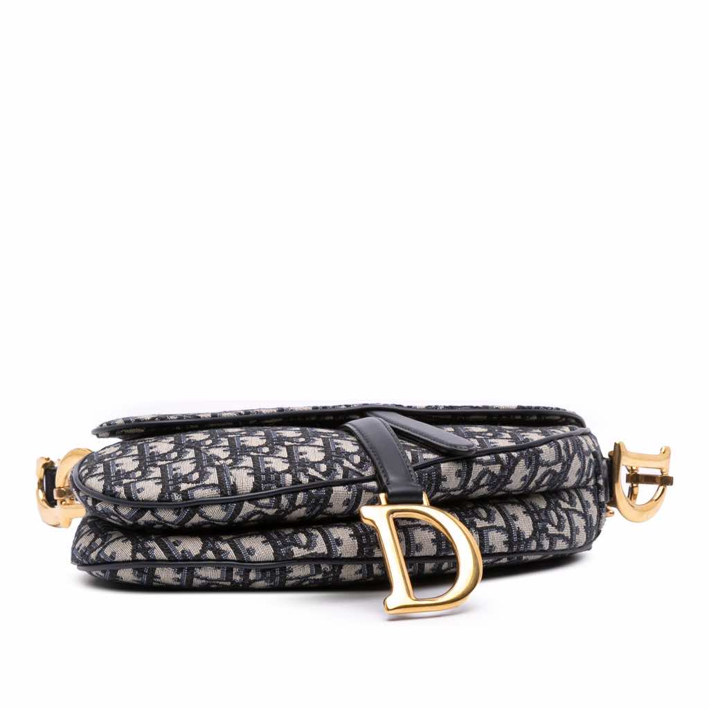 Dior Oblique Canvas Saddle Bag - Image 6