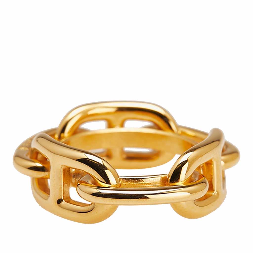Hermès Gold Plated Chaine d'Ancre Scarf Ring - 2
