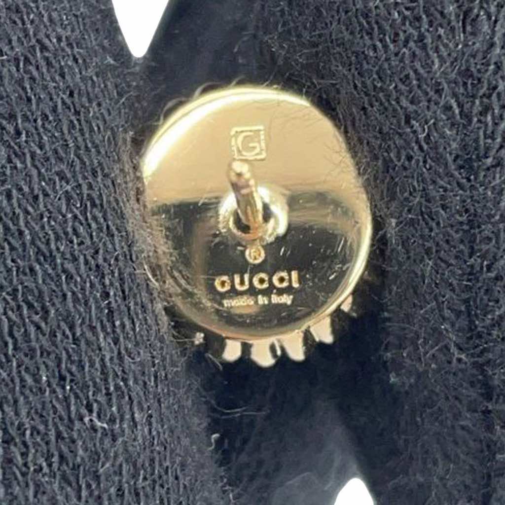 Gucci Gold Plated Resin and Crystal Interlocking G Single Earring - 4