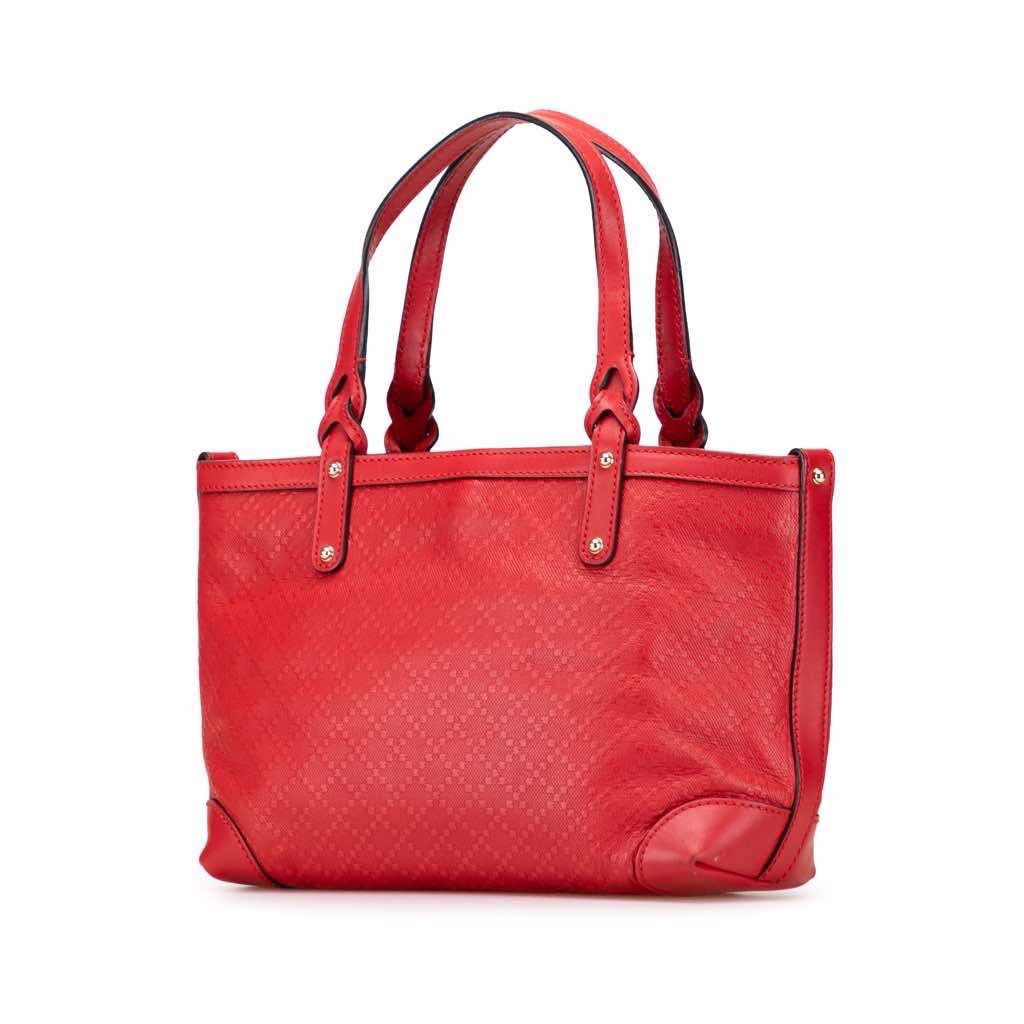 Gucci Small Diamante Leather Craft Tote - Back view