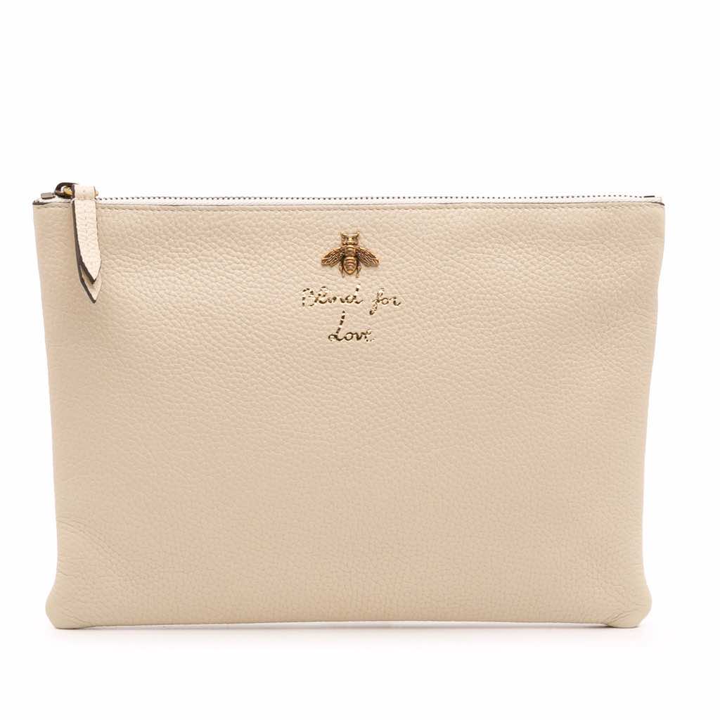 Gucci Leather Blind For Love Clutch