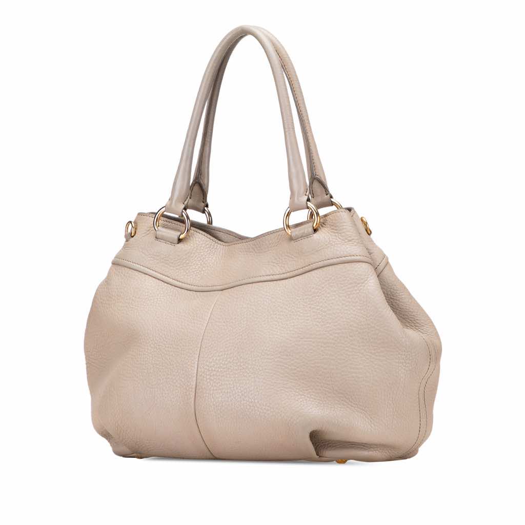 Prada Vitello Daino Open Convertible Tote - Back view