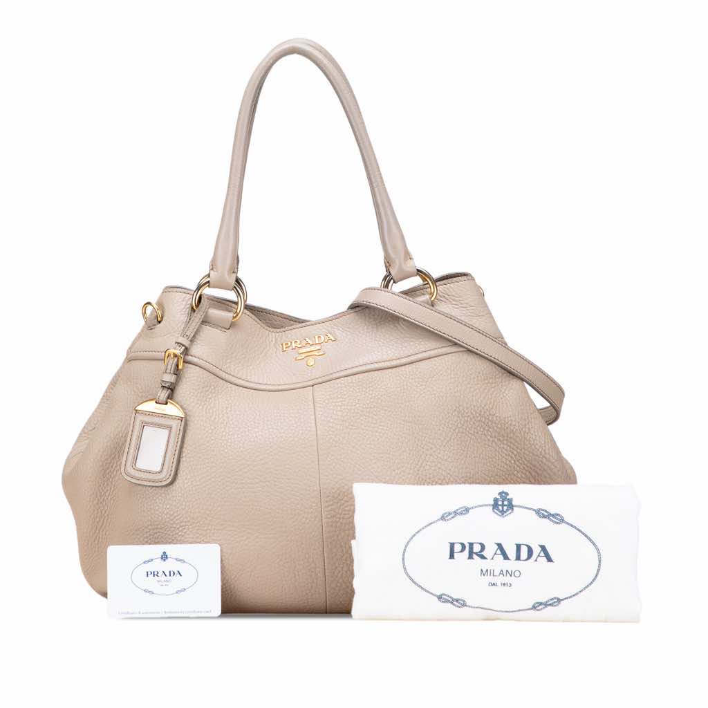 Prada Vitello Daino Open Convertible Tote - Image 12