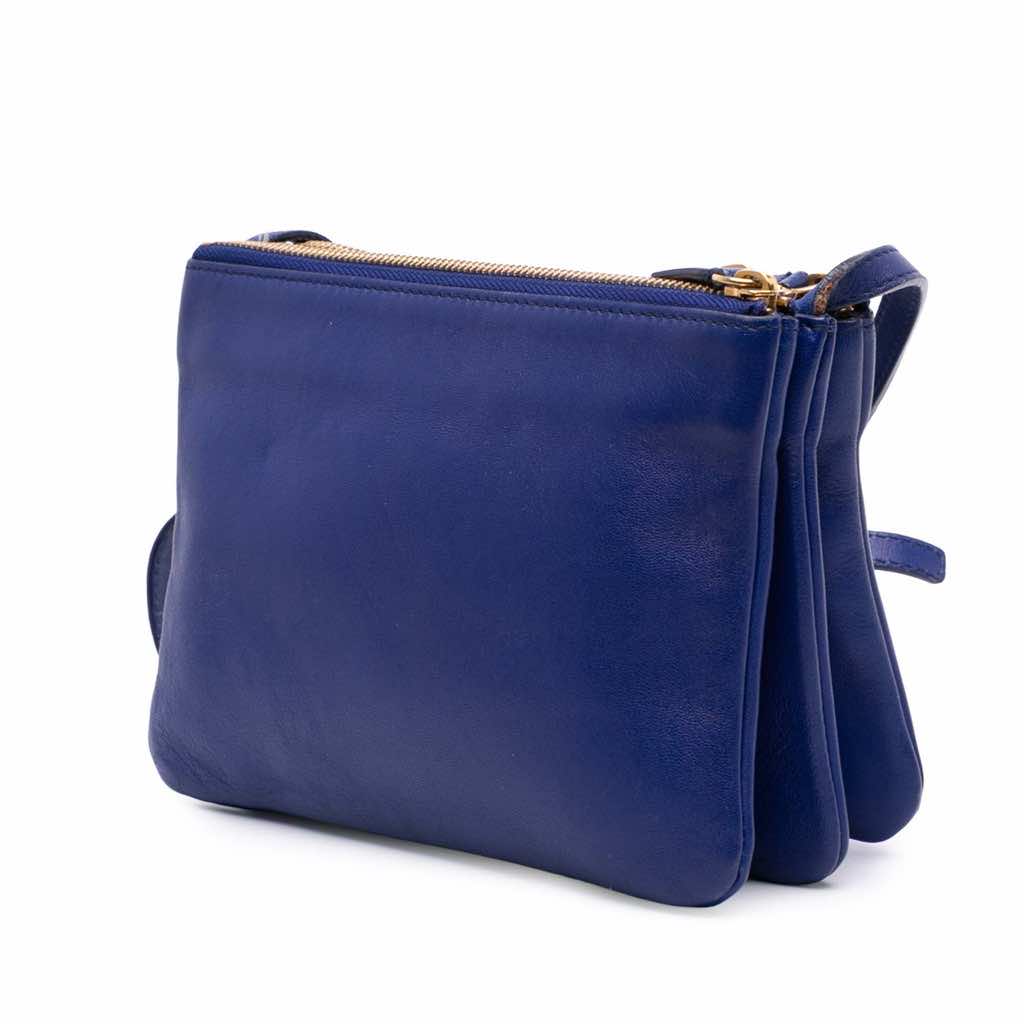 Celine Small Lambskin Trio Crossbody - Back view