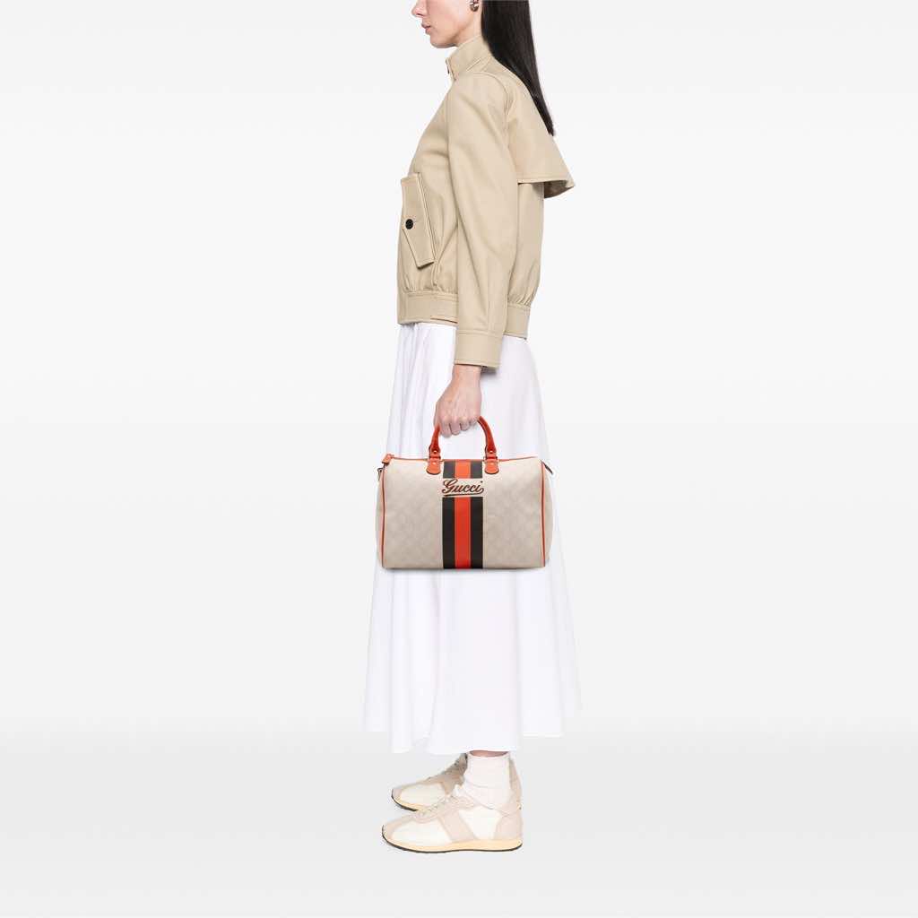 Gucci GG Supreme Joy Web Boston - Image 14