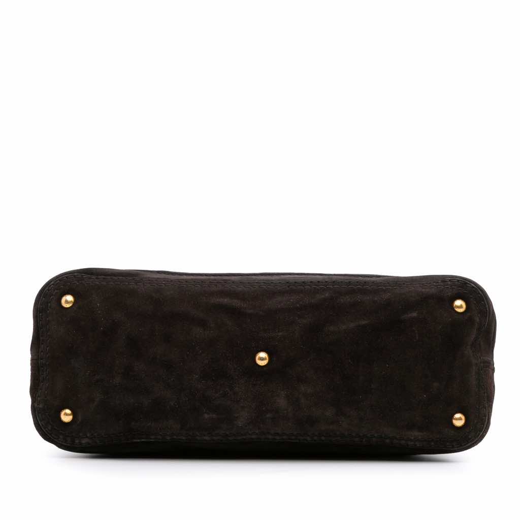 Prada Scamosciato Convertible Bowler Bag - 3