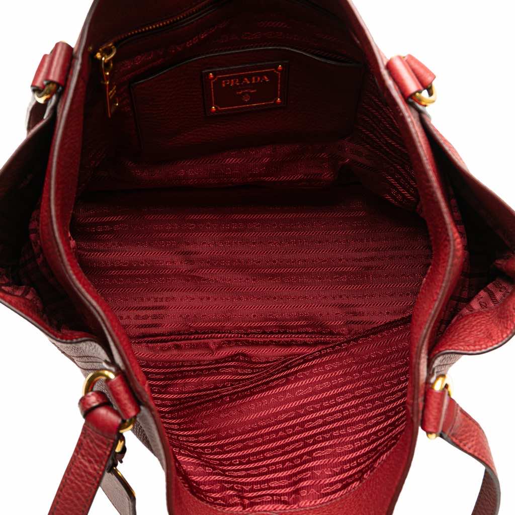 Prada VItello Daino Double Pocket Tote - 4