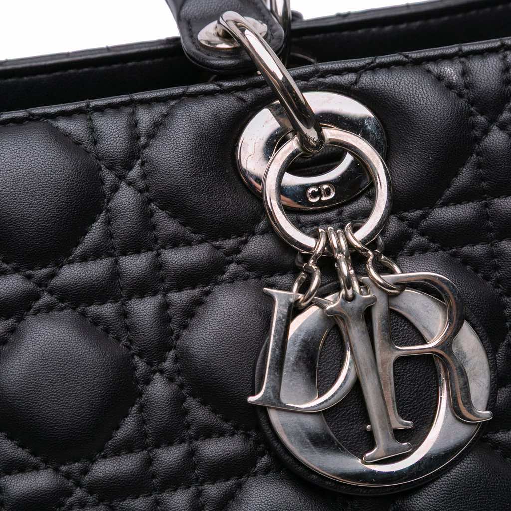 Dior Large Lambskin Cannage Lady Dior - Detail 2