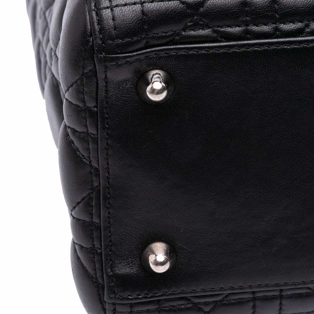 Dior Large Lambskin Cannage Lady Dior - Image 10