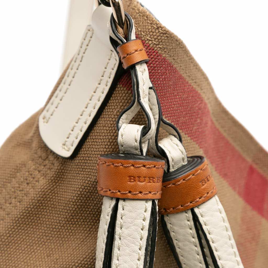 Burberry Mini Mega Check Canvas Ashby Tassel Bucket Bag - Image 13