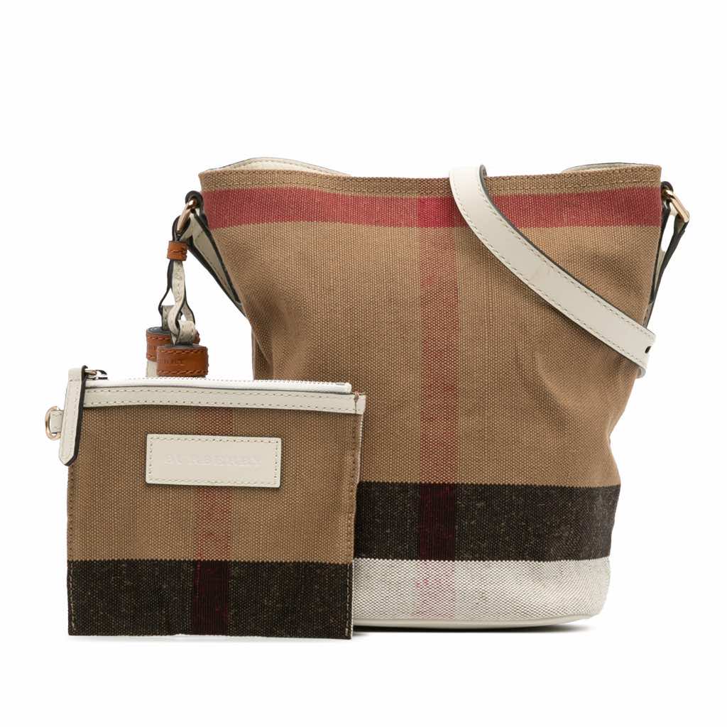 Burberry Mini Mega Check Canvas Ashby Tassel Bucket Bag - Image 17