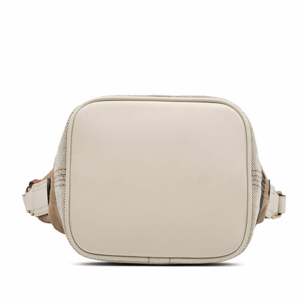 Burberry Mini Mega Check Canvas Ashby Tassel Bucket Bag - Image 6
